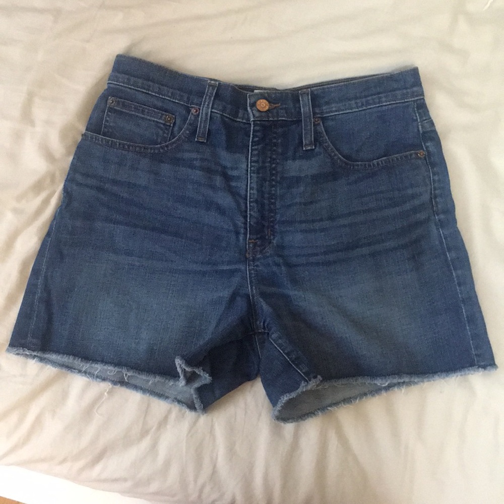 J Crew high waisted denim shorts